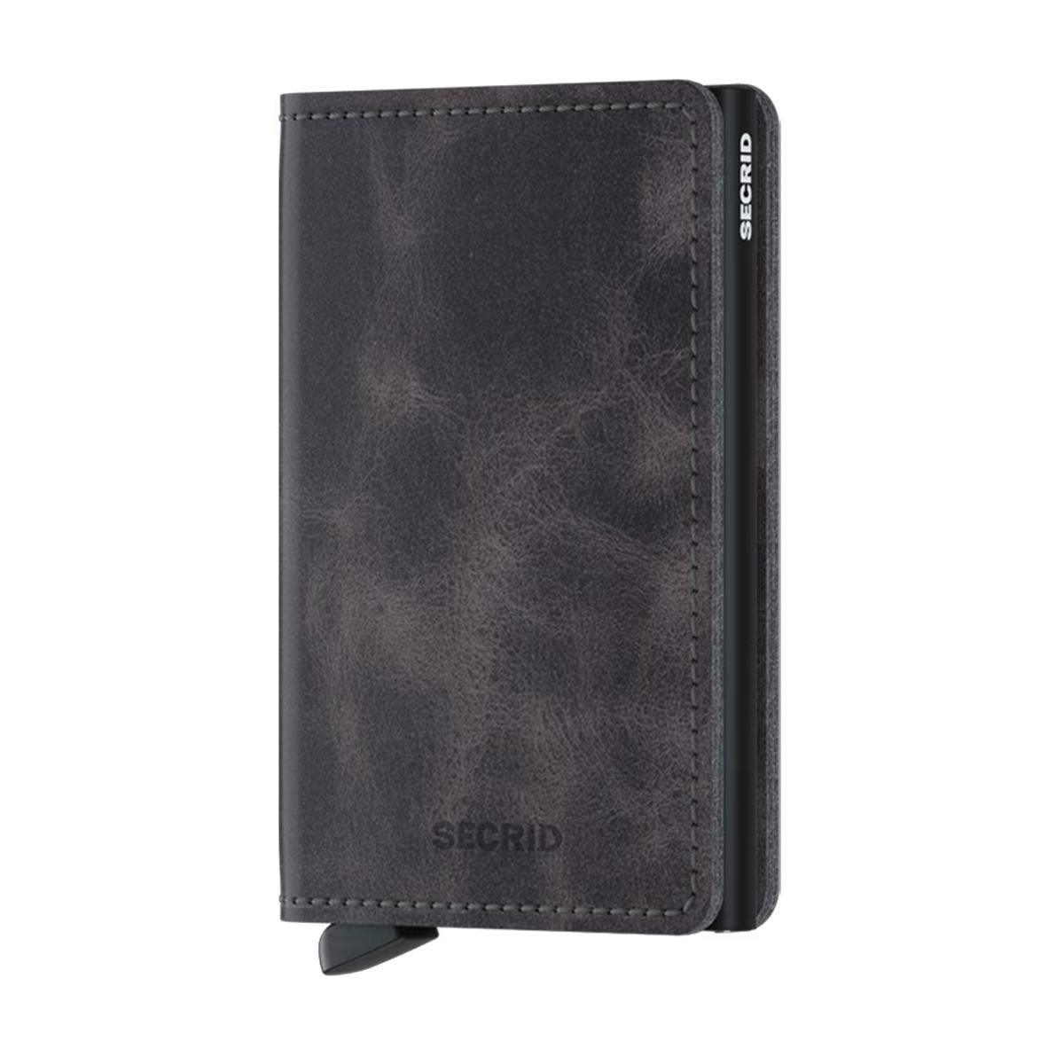 Vintage Grey & Black Slimwallet by Secrid Wallets