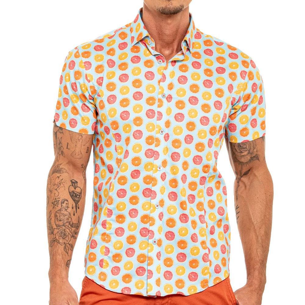 Citrus Squeeze Yellow/Blue Short Sleeve Shirt by Eight X (M-208082K)