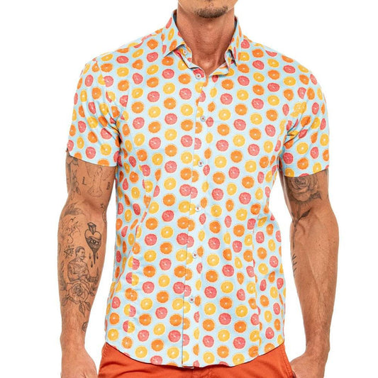 Citrus Squeeze Yellow/Blue Short Sleeve Shirt by Eight X (M-208082K)
