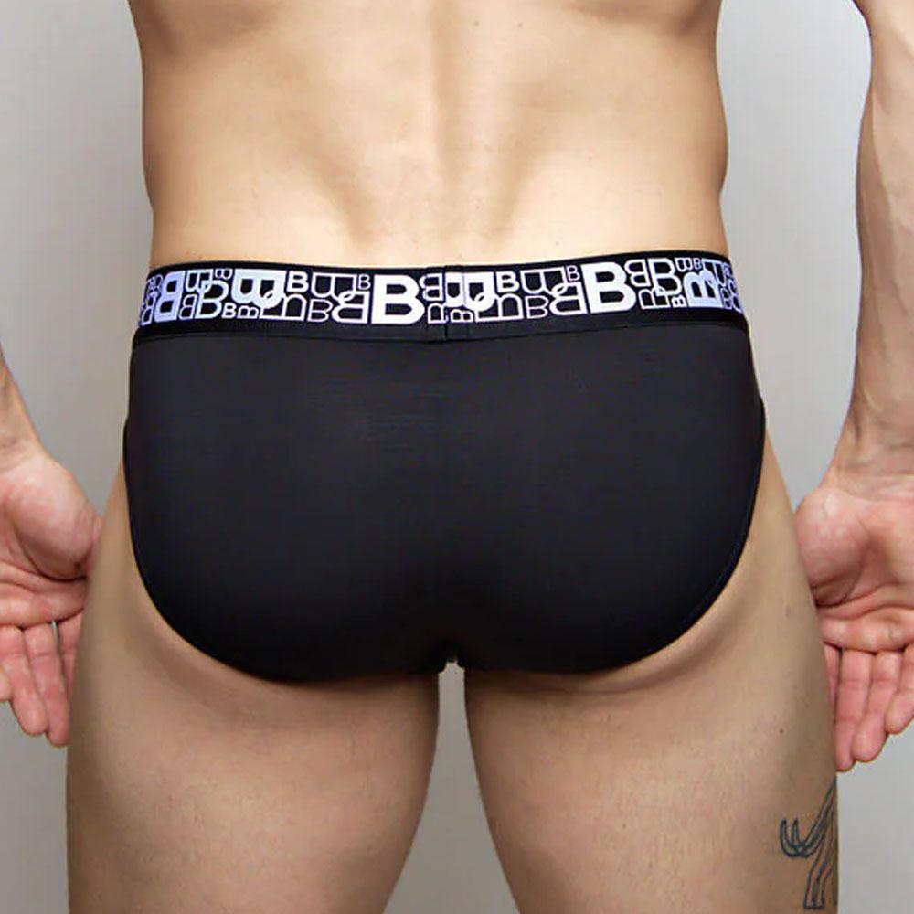 B Logo Classic Black Brief by Beauboy Menswear