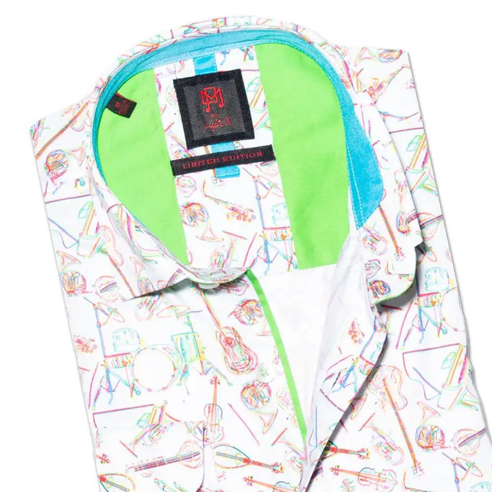 All That Jazz White Limited Edition Long Sleeve Button Down Shirt by Eight-X