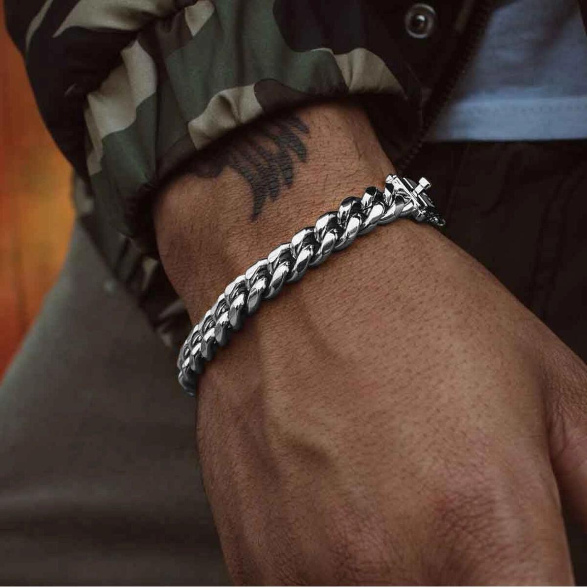 8MM 8.5" White Gold Miami Cuban Bracelet by Gold Gods