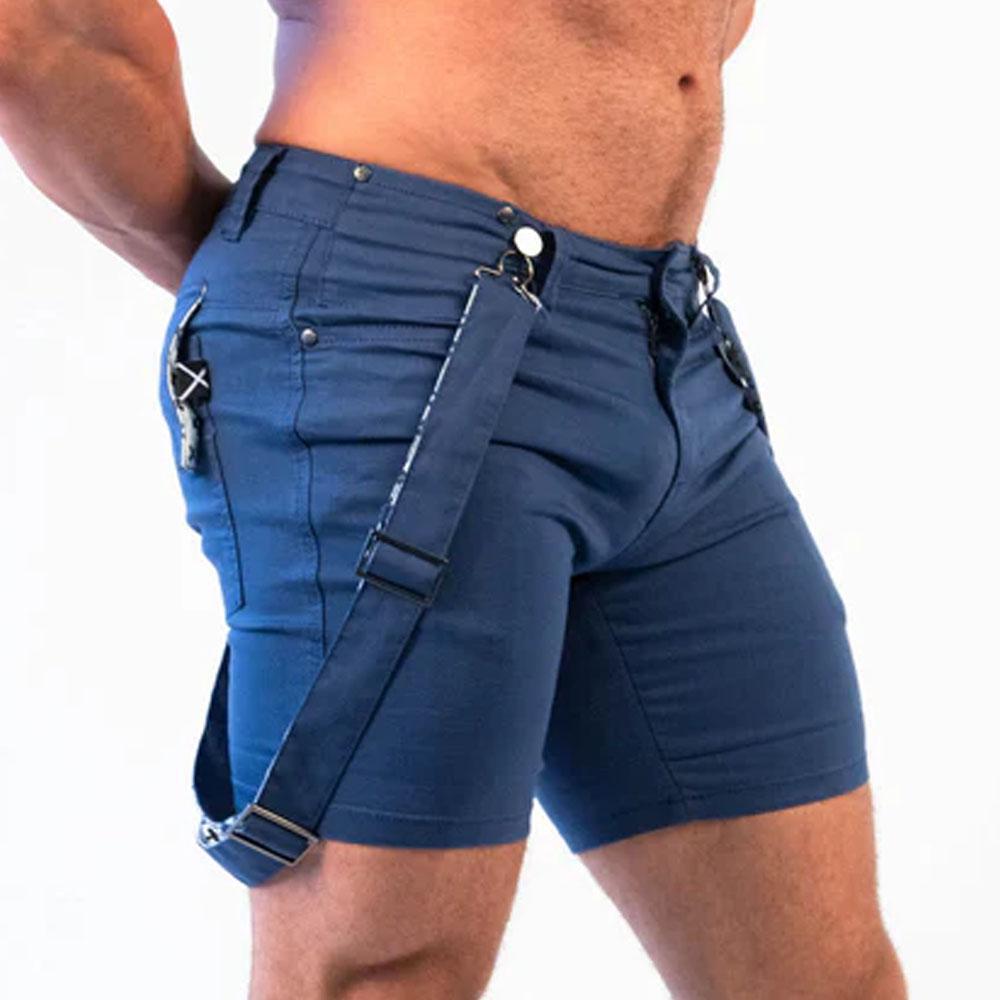 Blaze Blueberry Romey Shorts with Wearable Straps by TigerXHorse Denim