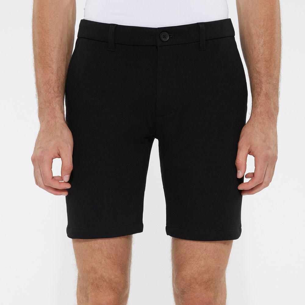 Black 8" Inseam Solid Slub Knit Fleece Short by Postmarc (PM-2440-BLACK)