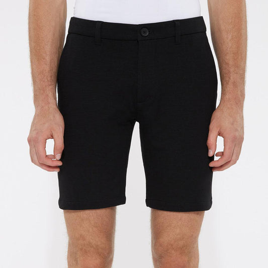 Black 8" Inseam Solid Slub Knit Fleece Short by Postmarc (PM-2440-BLACK)