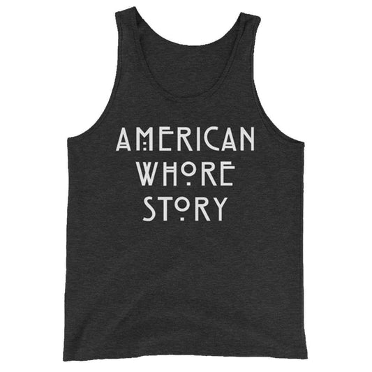 American Whore Story Charcoal Tank by Swish Embassy