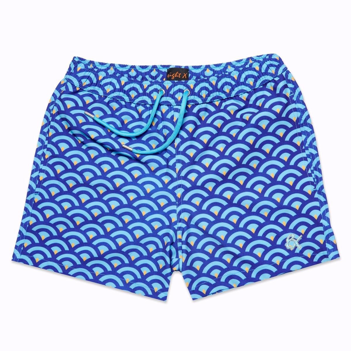 Blue Scale Swim Trunks by Eight X