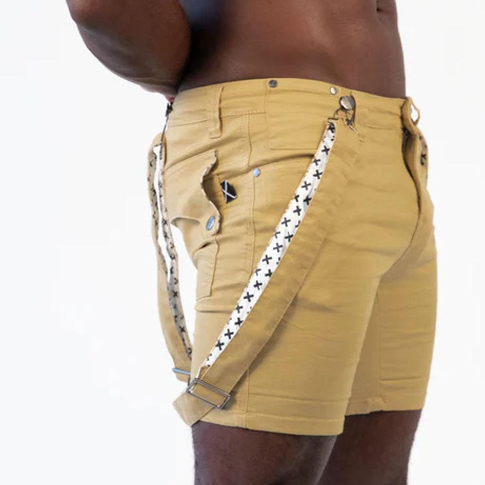 Tommy Toffee Romey Shorts with Wearable Straps by TigerXHorse Denim