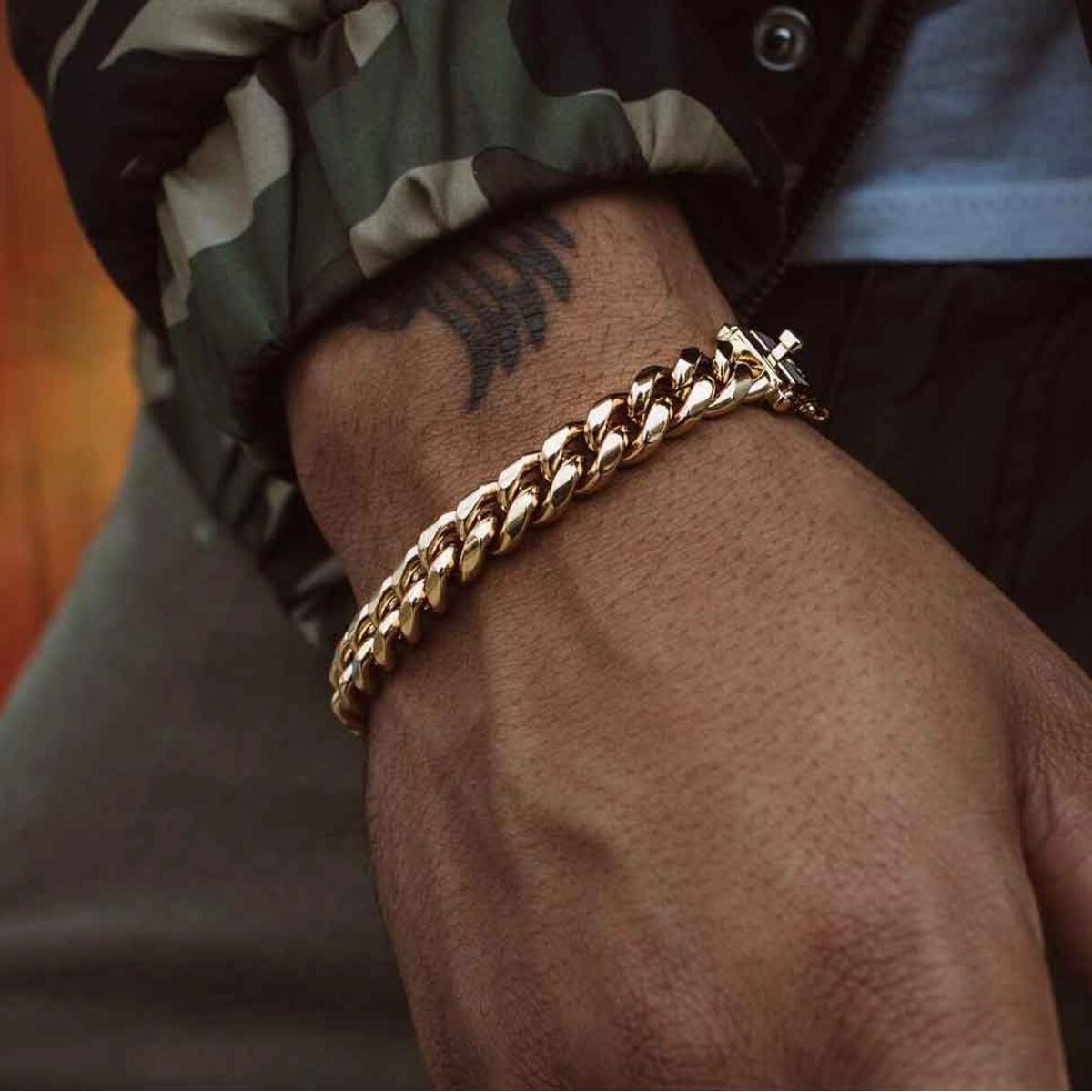 8MM 8.5" Gold Miami Cuban Bracelet by Gold Gods Copy