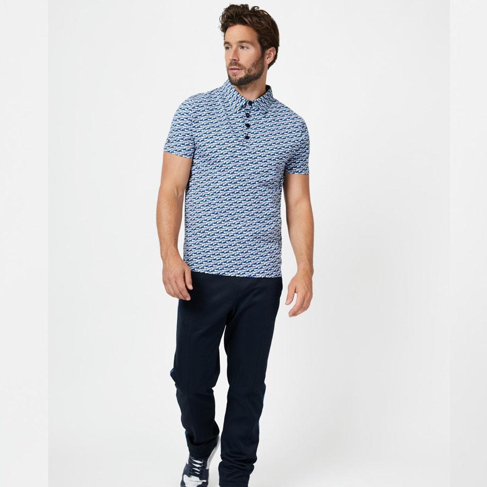Ottolenghi Blue/Purple/White Patterned Polo by 4FunkyFlavours