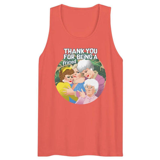 Thank You For Being A Friend Coral Tank by Swish Embassy