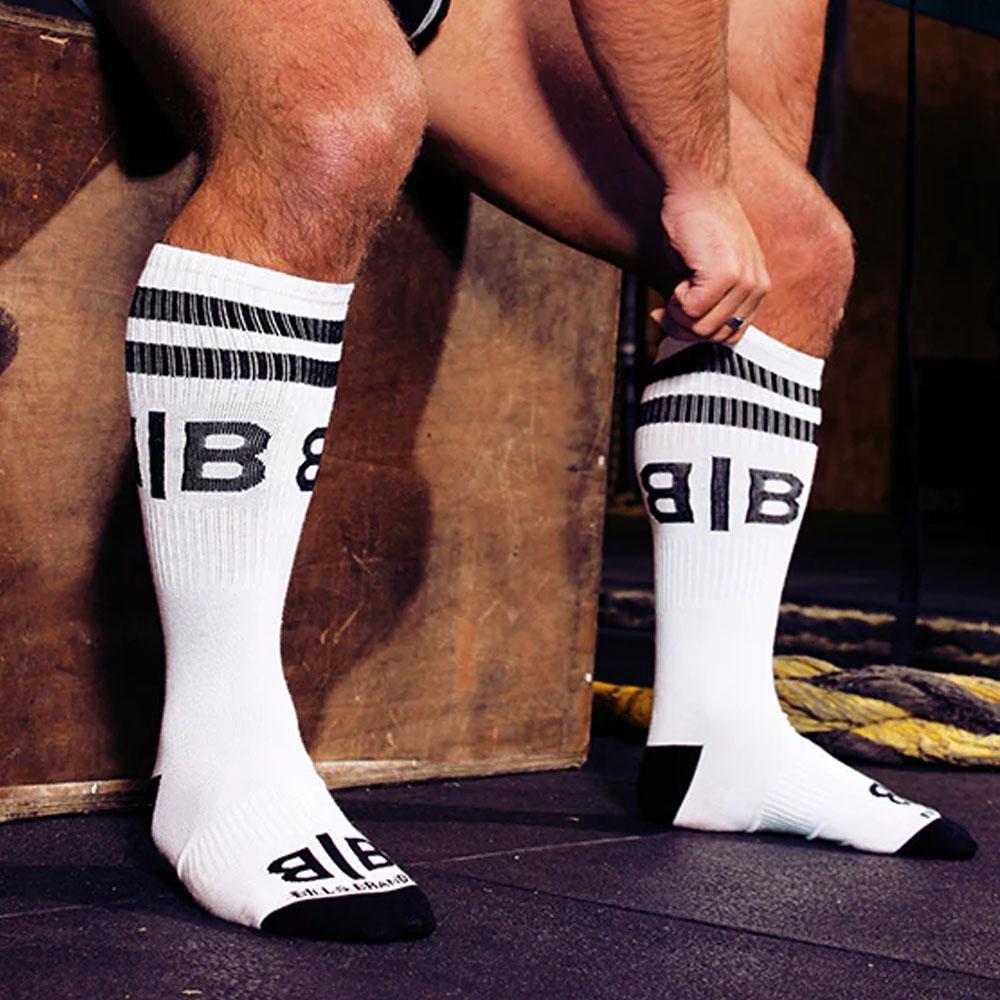 White/Black Sports Socks by Bill & Brandon Underwear