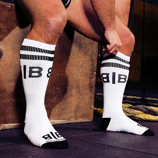 White/Black Sports Socks by Bill & Brandon Underwear