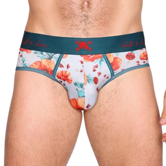 Playful Poppy Brief by Skull & Bones