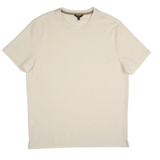 Off White Heirloom Textured T-Shirt by Eight X