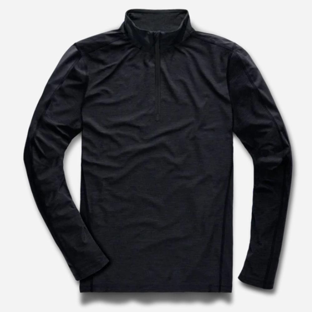 Black Versatile Mock Neck Shirt by Ten Thousand