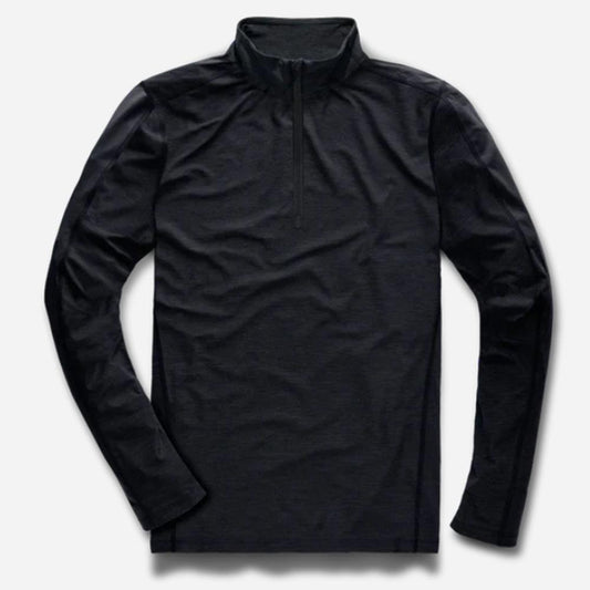 Black Versatile Mock Neck Shirt by Ten Thousand