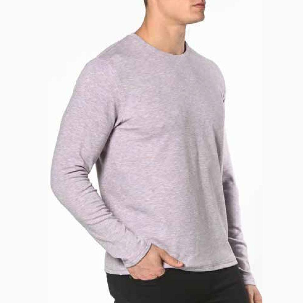 Mauve Pink Stretch Knit Long Sleeve Crew Pullover by Postmarc