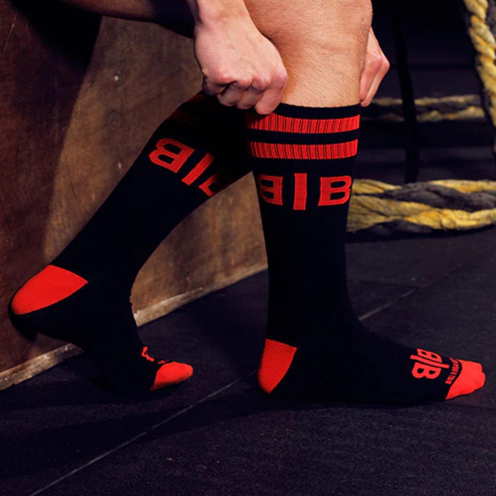 Black/Red Sports Socks by Bill & Brandon Underwear