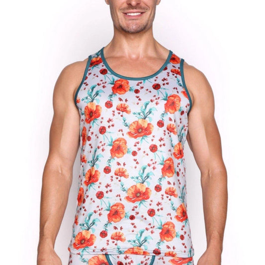 Playful Poppy Tank by Skull & Bones