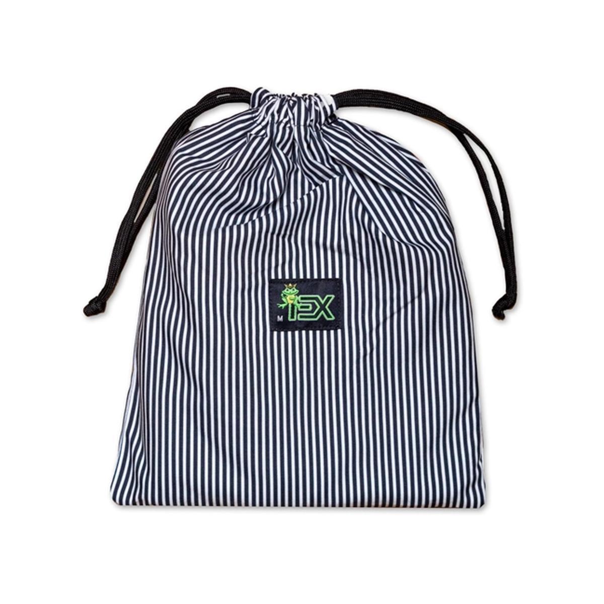 Navy Striped Slim Fit Swim Trunks by Eight X