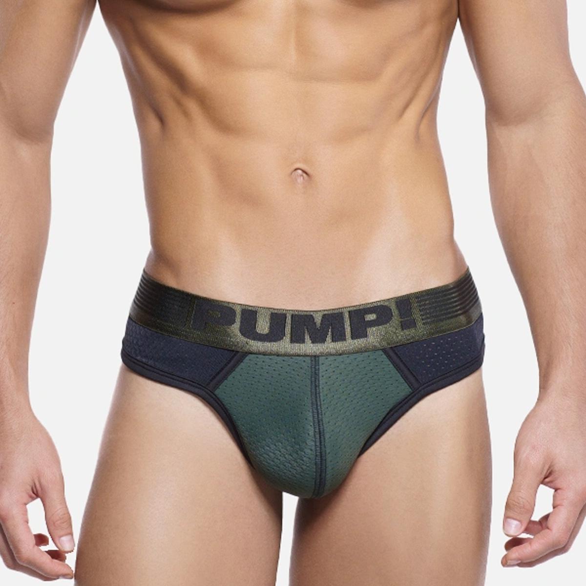 Military Black/Army Green Thong by PUMP!