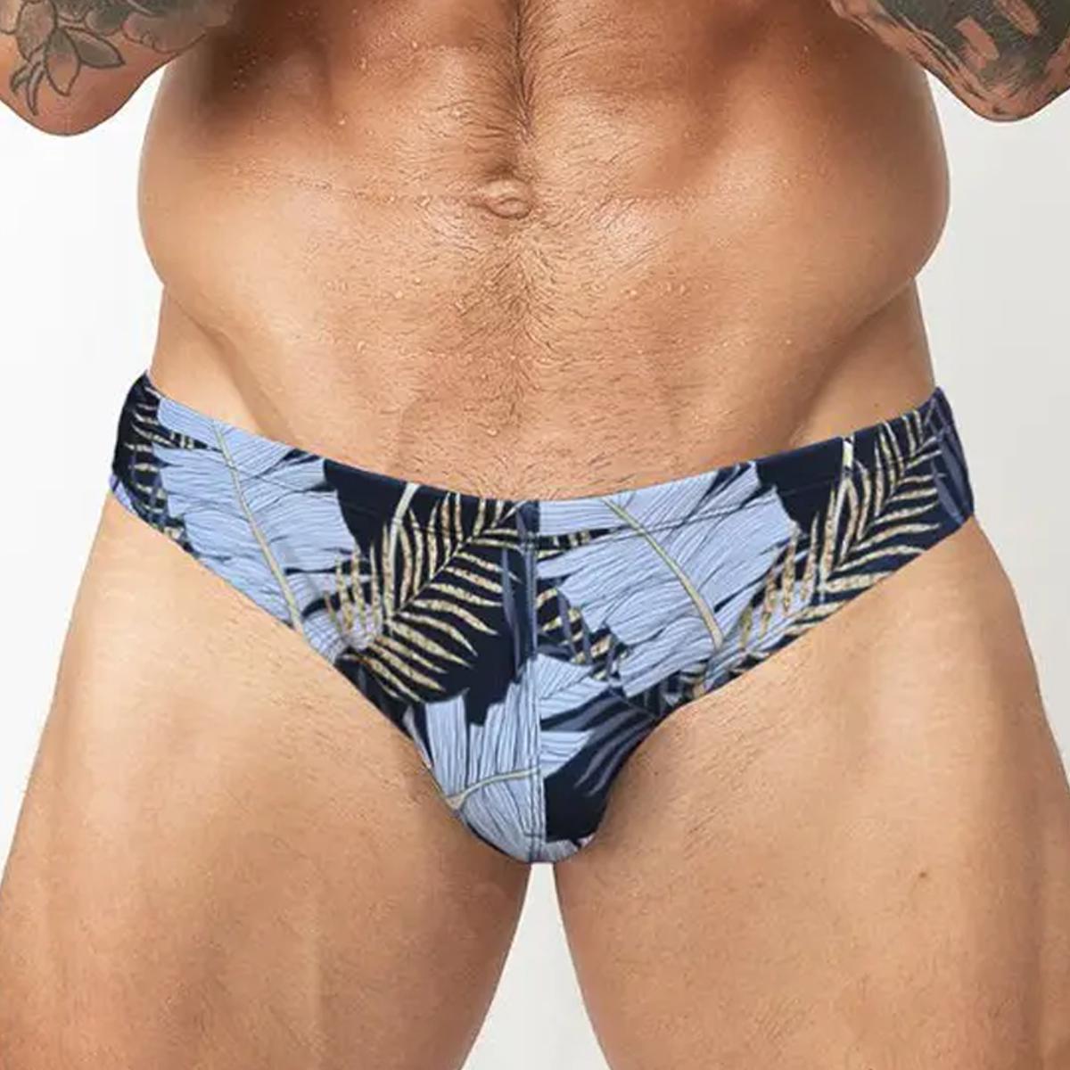 Sharjah Black Floral Swim Brief by Richie Lifestyle