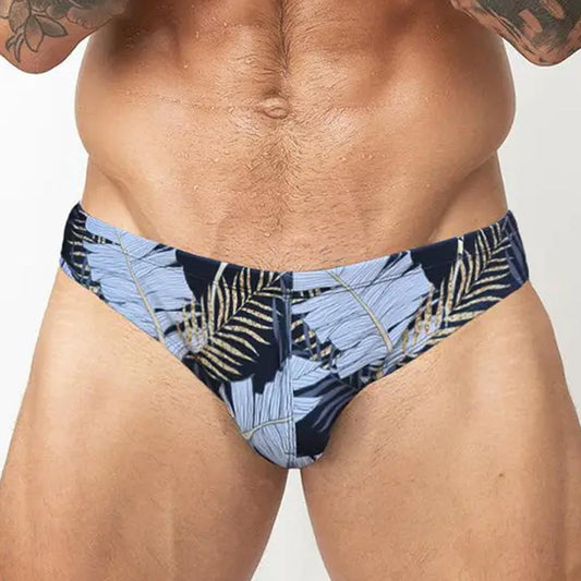 Sharjah Black Floral Swim Brief by Richie Lifestyle