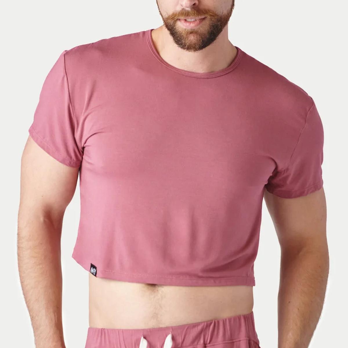 CLOUD Blush Red Crop Tee by Awry Menswear