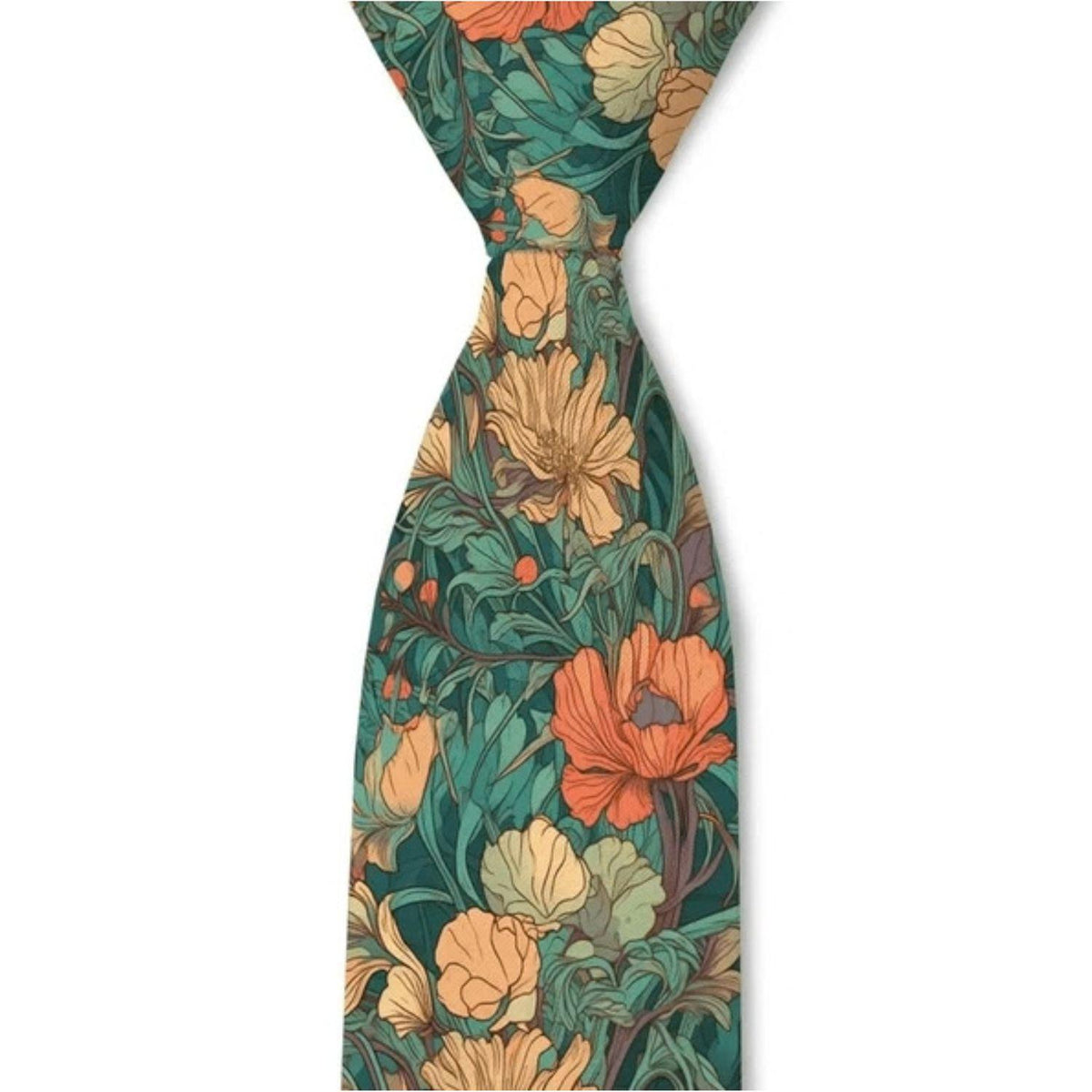 Dew Floral Slim Tie by Tough Apparel