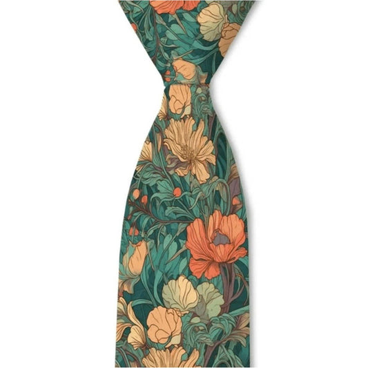 Dew Floral Slim Tie by Tough Apparel