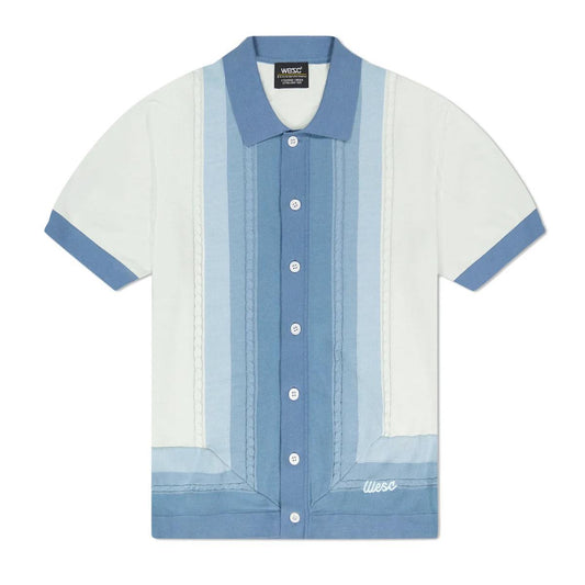 Elemental Blue Short Sleeve Knit Cardigan by WeSC