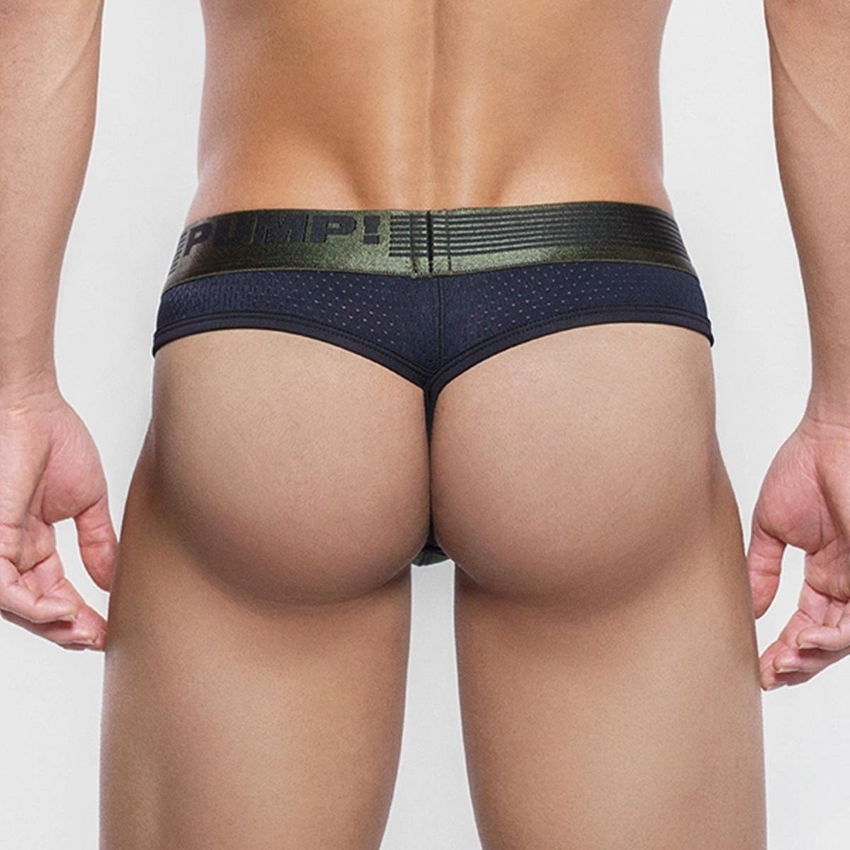 Military Black/Army Green Thong by PUMP!