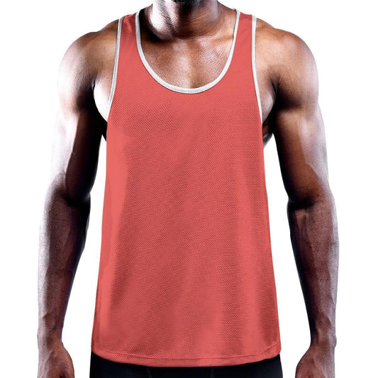 Candy Red Solid Color Y-Back Tank from Assassin Menswear