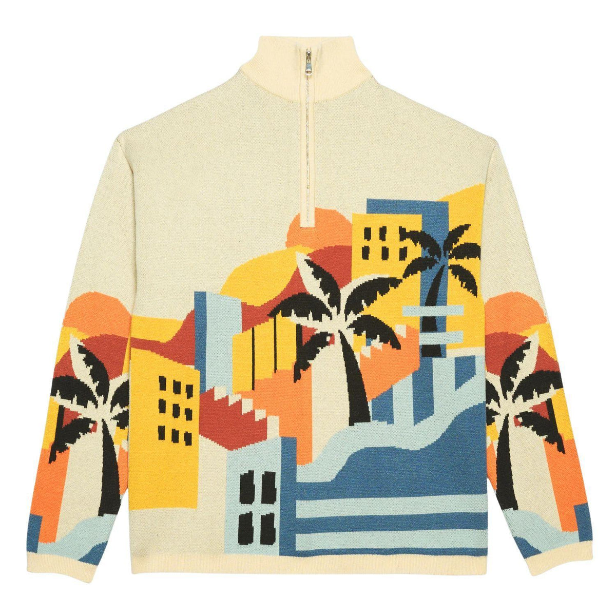 Havana Sunset Knit Quarter Zip Sweater by Mavrans