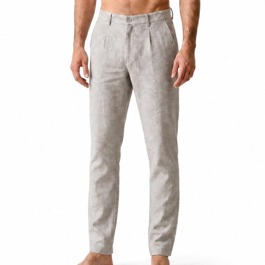 Grey Lightweight Linen Pants by Assassin Menswear