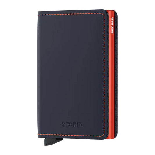 Matte Nightblue & Orange Slimwallet by Secrid