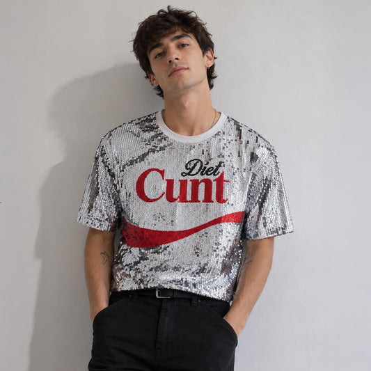 Diet C*nt Sequined Crop Top