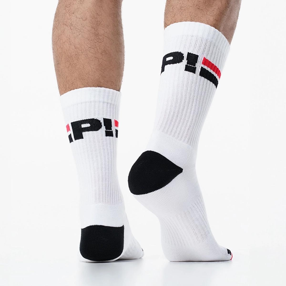 Circuit White/Red/Black Crew Socks by PUMP! Underwear