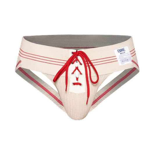 Vintage Cream Lace-Up Jockstrap by Bike Athletic