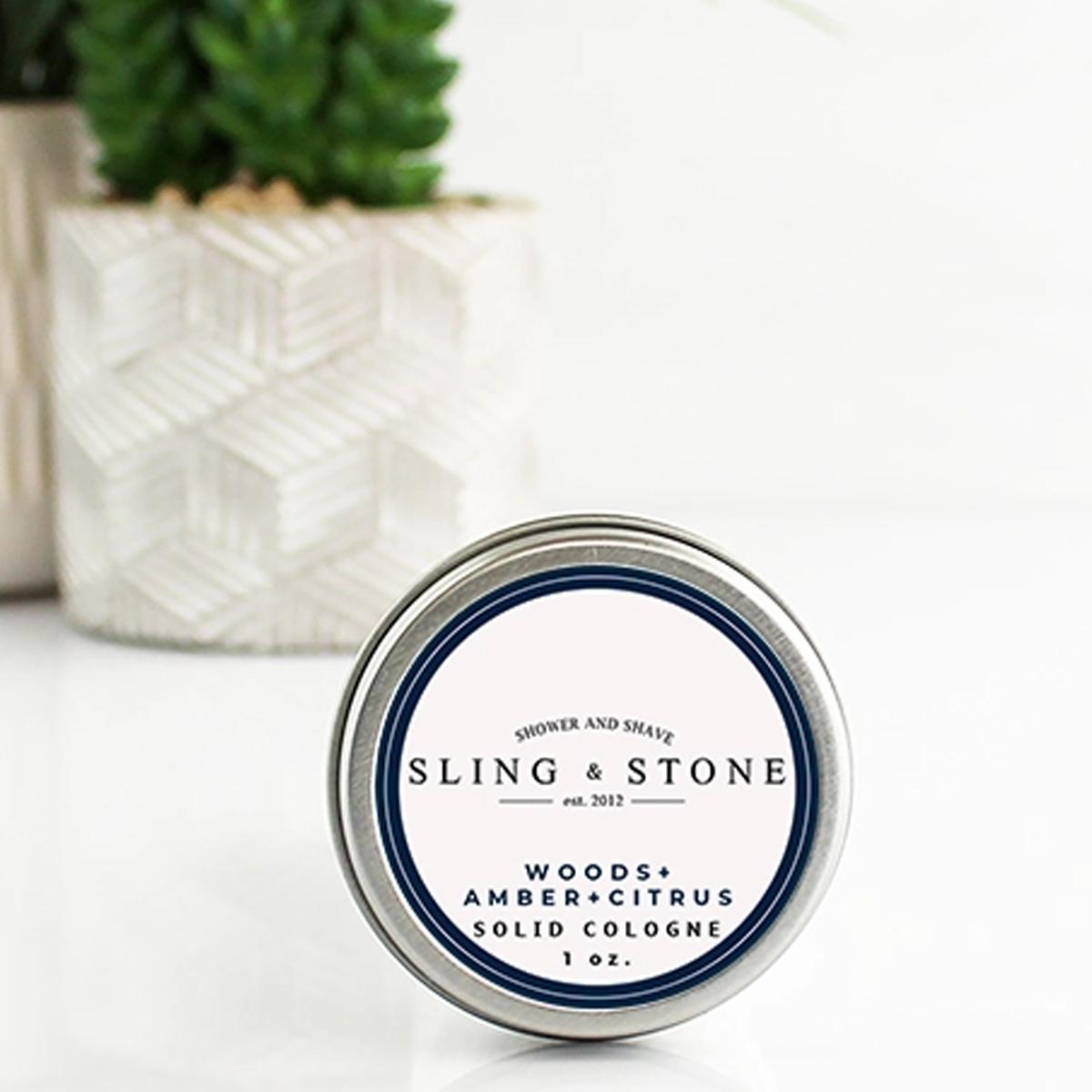 Woods + Amber + Citrus Solid Scent Cologne