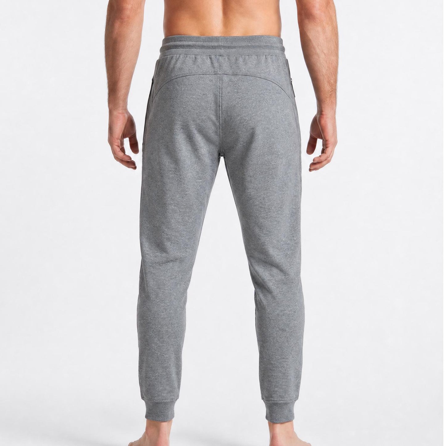 Soft Touch Athletic Grey Cotton Joggers with Side Trim