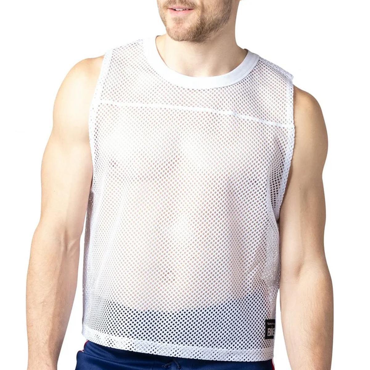 White Sleeveless Practice Jersey by Bike Athletic