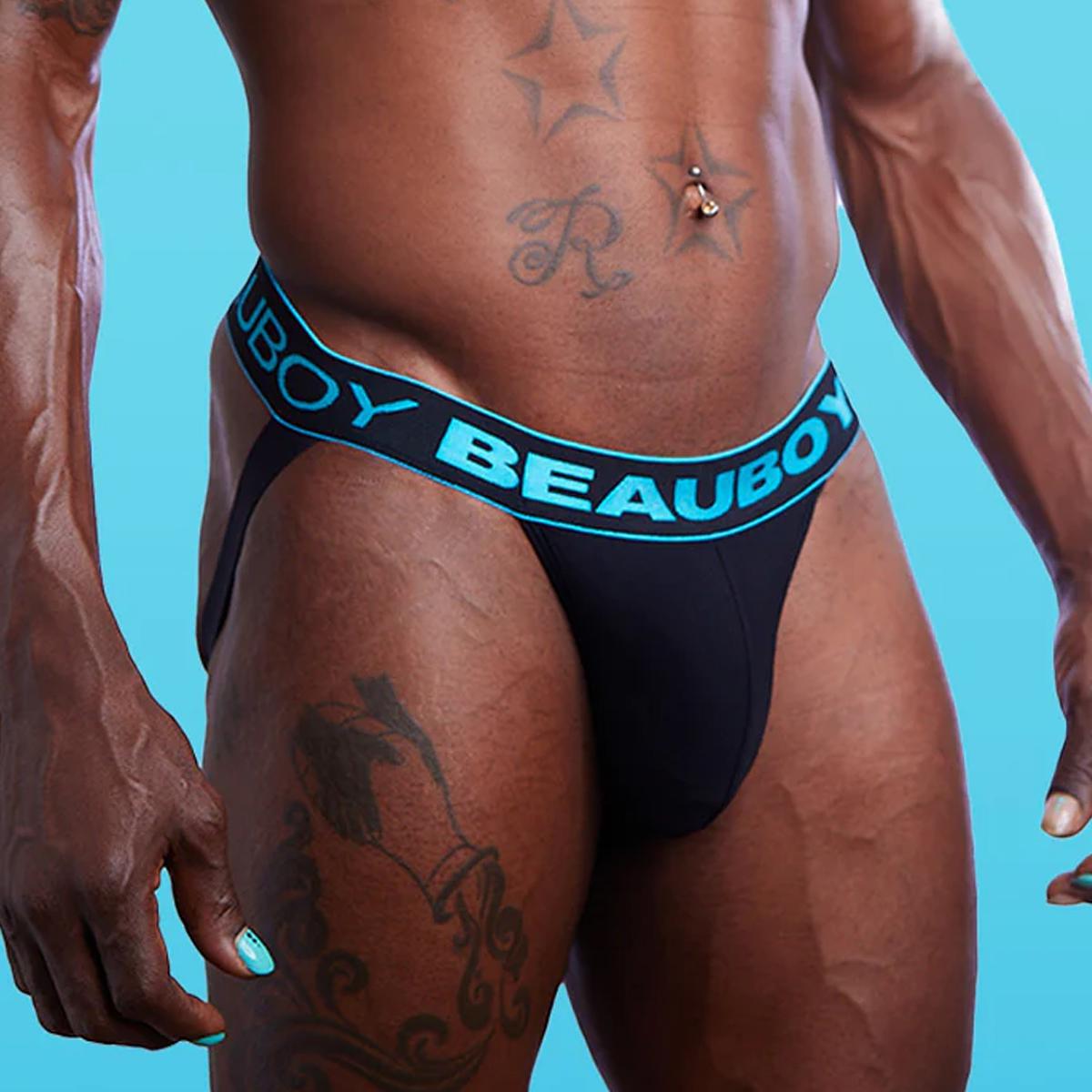 Aqua/Black Core Jock by Beauboy Menswear