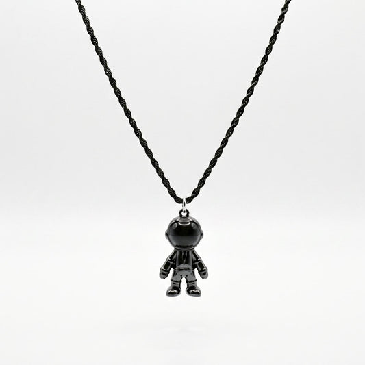 Metallic Spaceman Pendant Necklace
