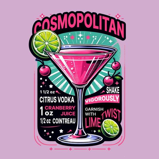 Cosmo Cocktail Pink Lilac T-Shirt