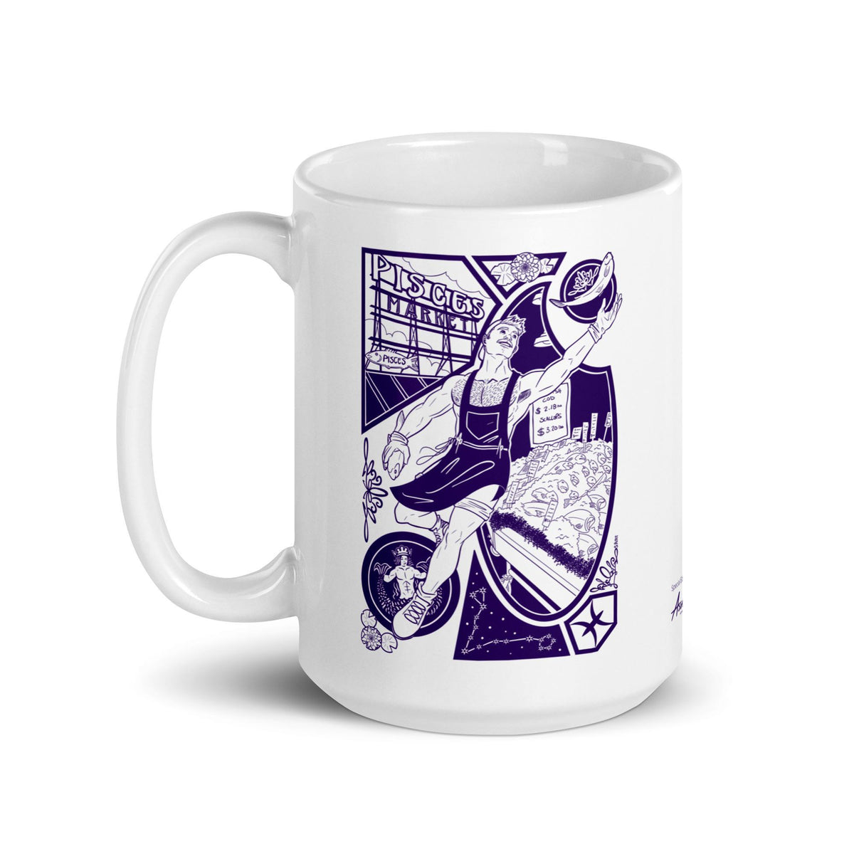 Pisces Zodiac Collection 15oz Coffee Mug