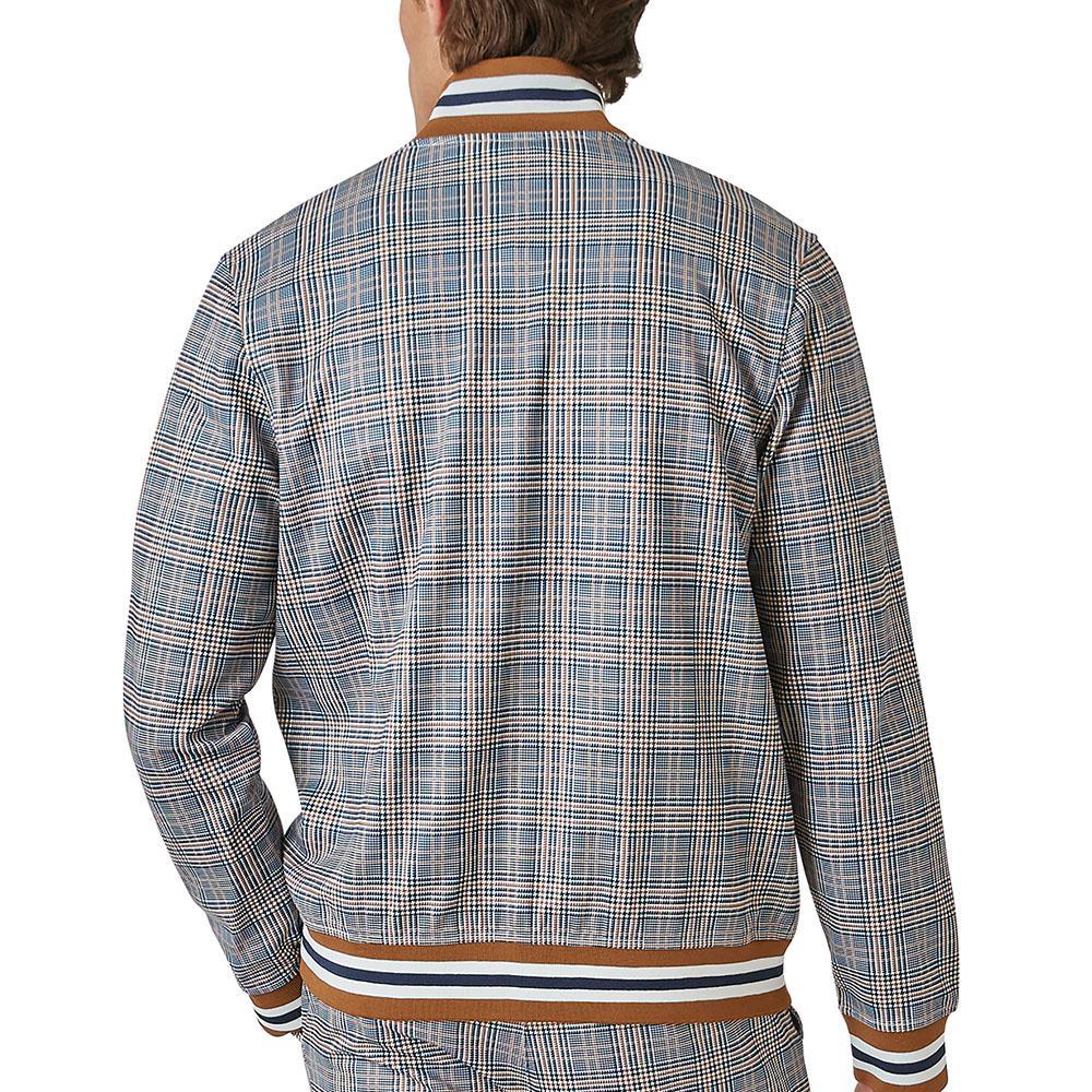 Grey/Navy Glen Plaid Track Jacket by Ben Sherman