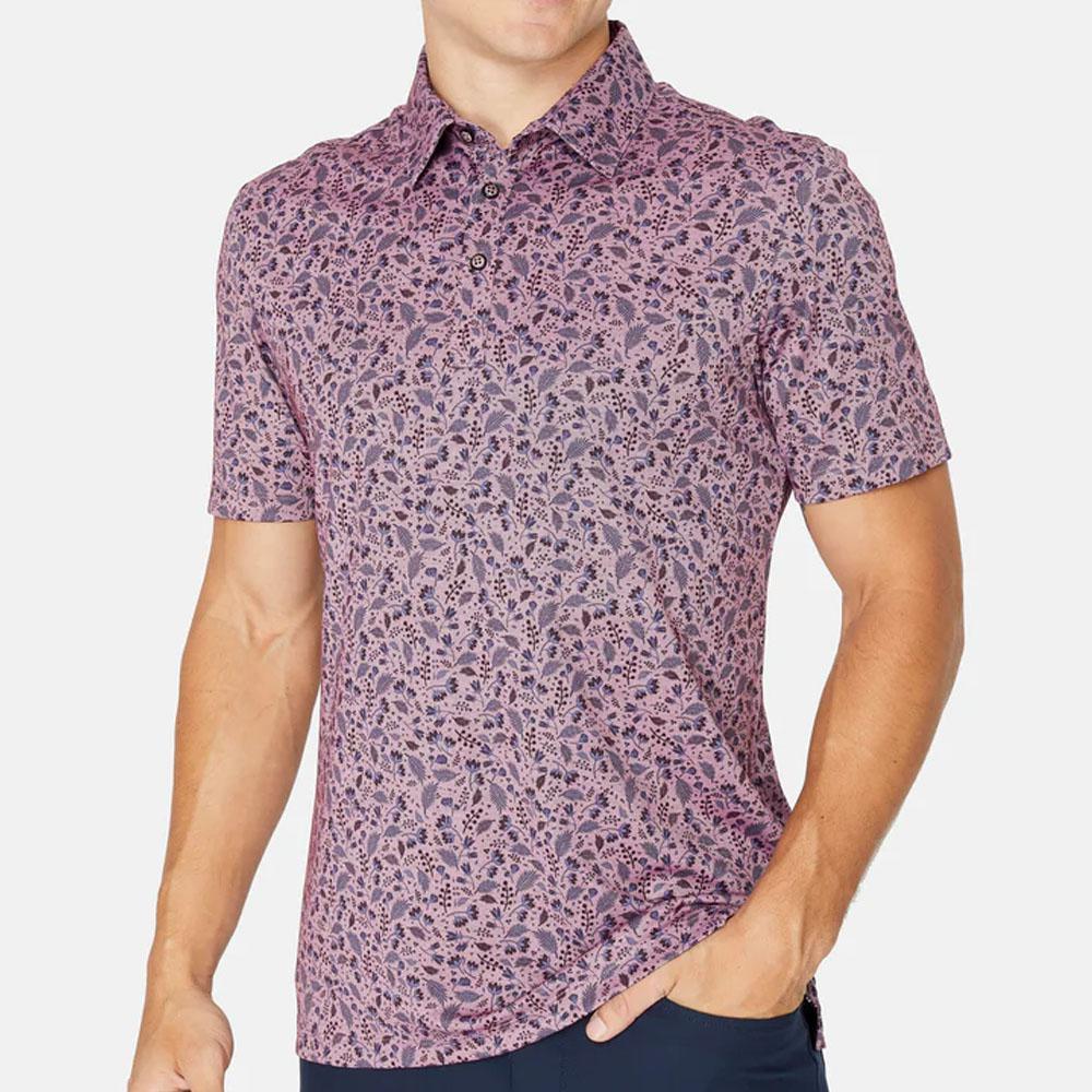 Meridian Dusty Rose Pima Floral Polo by 7Diamonds (SMP-1499)