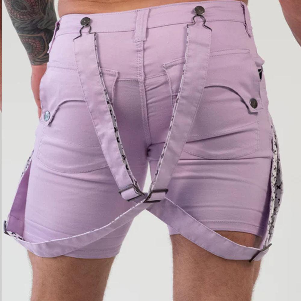 Greyson Grape Romey Shorts with Wearable Straps by TigerXHorse Denim